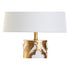 Lámpara de mesa DKD Home Decor Blanco Dorado PVC Metal 60 W 220 V 40,5 x 40,5 x 74,5 cm