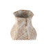 Jarrón Home ESPRIT Blanco Dorado Metal Tropical Hoja de planta 20 x 20 x 53 cm