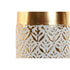 Jarrón Home ESPRIT Blanco Dorado Metal 14 x 14 x 76 cm