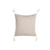 Cojín Home ESPRIT Blanco Gris Borlas Boho 45 x 15 x 45 cm