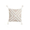 Cojín Home ESPRIT Blanco Gris Borlas Boho 45 x 15 x 45 cm
