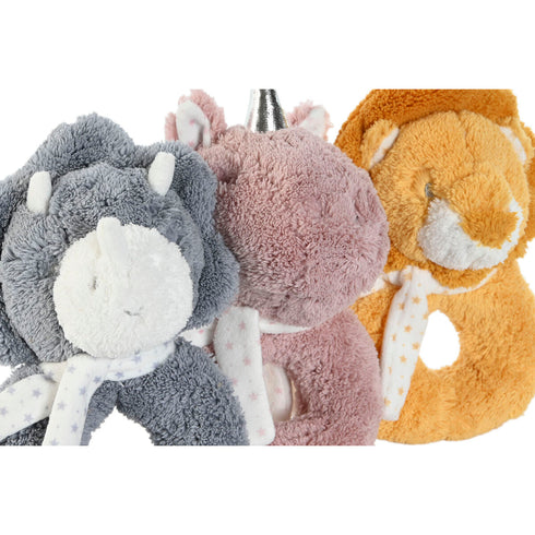 Peluche Home ESPRIT Amarillo Azul Rosa Infantil 13 x 5 x 17 cm (3 Unidades)
