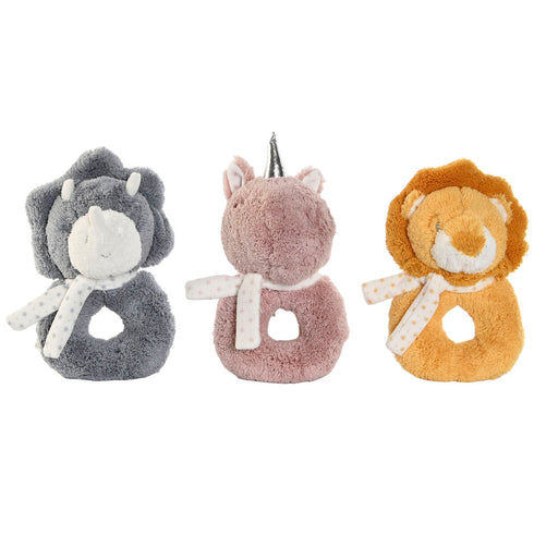 Peluche Home ESPRIT Amarillo Azul Rosa Infantil 13 x 5 x 17 cm (3 Unidades)