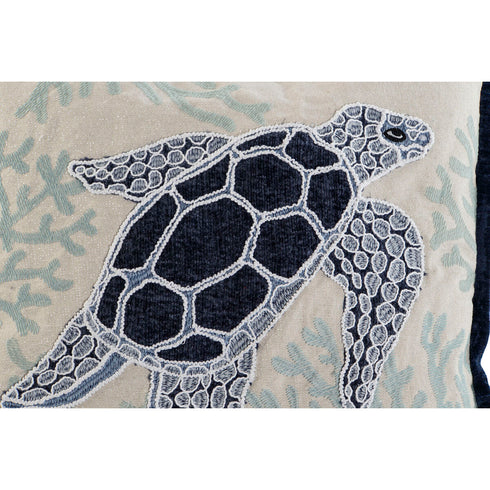 Cojín Home ESPRIT Tortuga Mediterráneo 45 x 15 x 45 cm