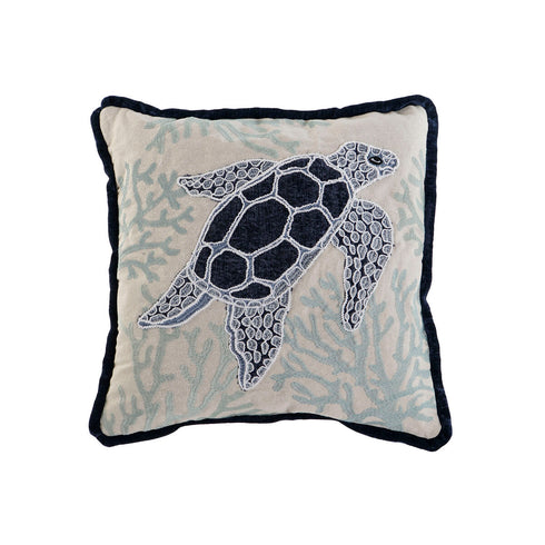 Cojín Home ESPRIT Tortuga Mediterráneo 45 x 15 x 45 cm