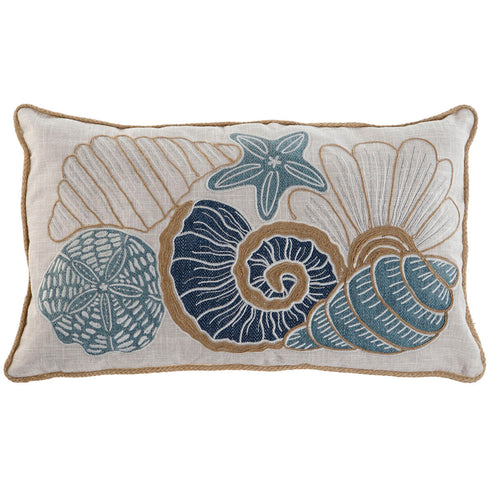 Cojín Home ESPRIT Mediterráneo Caracola 60 x 10 x 35 cm