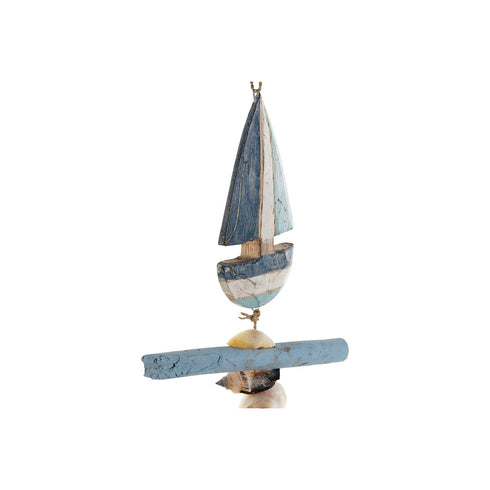 Decoración Colgante Home ESPRIT Azul Verde Mediterráneo 10 x 2 x 50 cm (2 Unidades)