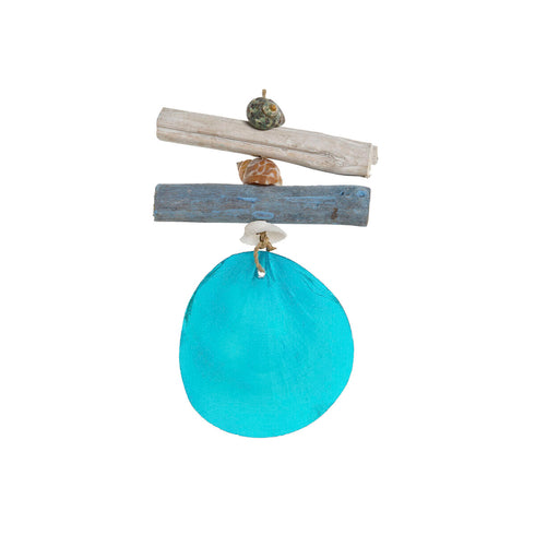 Decoración Colgante Home ESPRIT Azul Verde Mediterráneo 10 x 2 x 50 cm (2 Unidades)