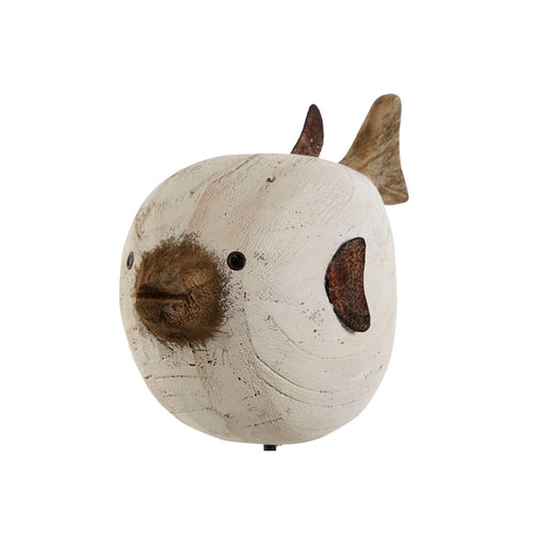 Figura Decorativa Home ESPRIT Blanco Natural Pez 24 x 10 x 33 cm