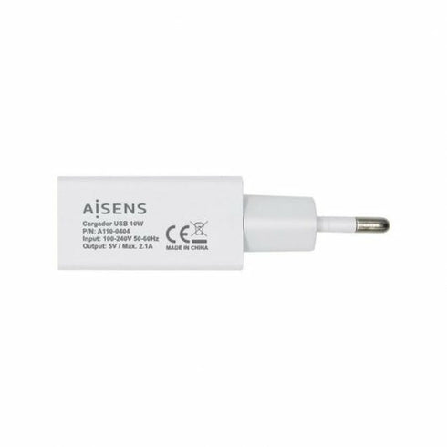 Cargador de Pared Aisens USB Blanco 10 W