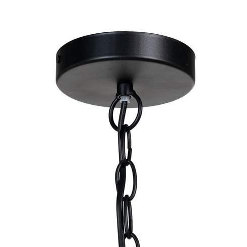 Lámpara de Techo 35 x 35 x 86 cm Negro Metal Madera