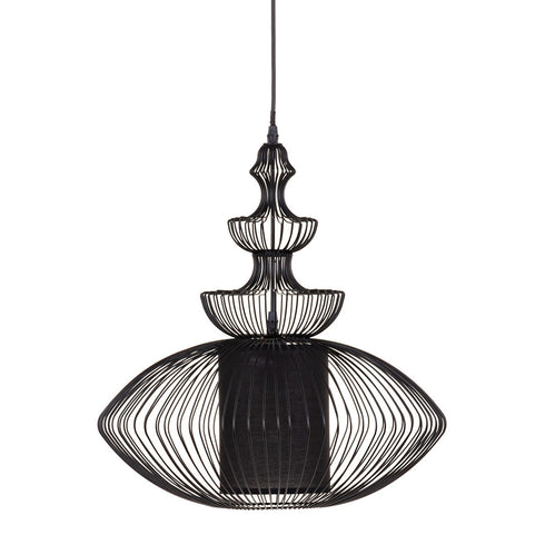 Lámpara de Techo 44,5 x 44,5 x 49 cm Ø 44,5 cm Negro Hierro