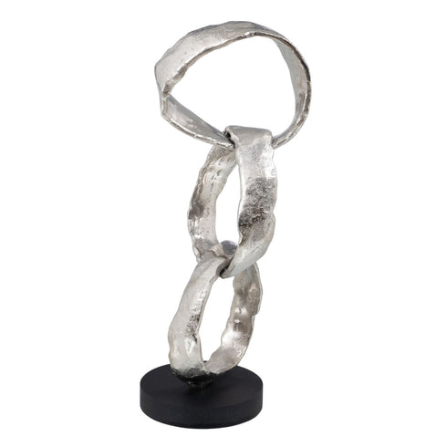 Figura Decorativa 18 x 15 x 47 cm Negro Plata