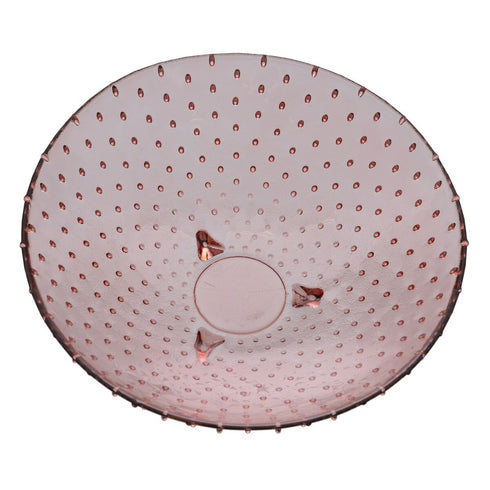 Centro de Mesa 30 x 30 x 9 cm Rosa vidrio reciclado