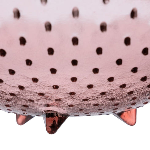 Centro de Mesa 30 x 30 x 9 cm Rosa vidrio reciclado