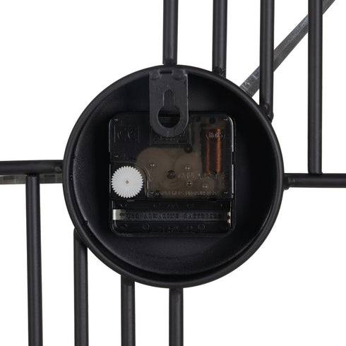 Reloj de Pared Negro Metal 60 x 5 x 60 cm