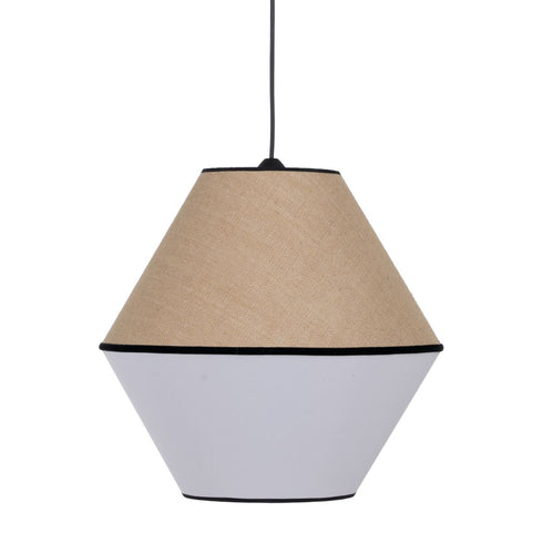 Lámpara de Techo Blanco Negro Natural Hierro Plástico 220-240 V 32 x 16 x 26 cm