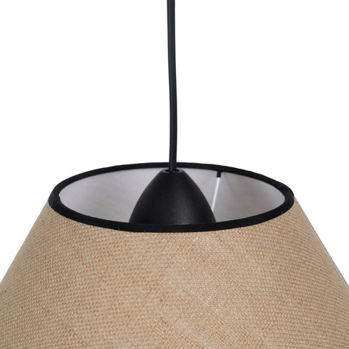 Lámpara de Techo Blanco Negro Natural Hierro Plástico 220-240 V 32 x 16 x 26 cm