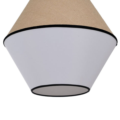 Lámpara de Techo Blanco Negro Natural Hierro Plástico 220-240 V 32 x 16 x 26 cm