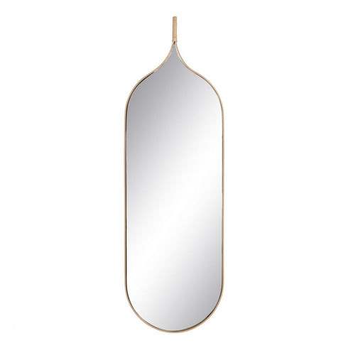 Espejo de pared Natural Metal Cristal Madera MDF 38 x 2 x 120 cm