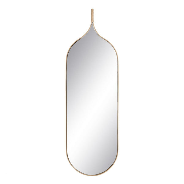Espejo de pared Natural Metal Cristal Madera MDF 38 x 2 x 120 cm