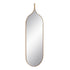 Espejo de pared Natural Metal Cristal Madera MDF 38 x 2 x 120 cm