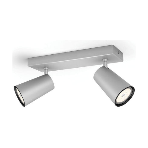 Aplique LED Philips Foco Plateado Aluminio Metal 5,5 W GU10