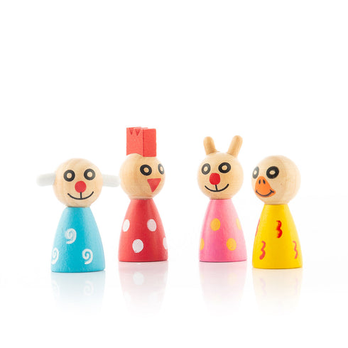 Juego de Mesa de Madera con Animales Pake InnovaGoods 18 Piezas