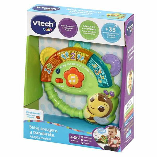 Sonajero Musical Vtech Baby Música Abeja Luces Pandereta Interactiva 12 x 14 x 3 cm