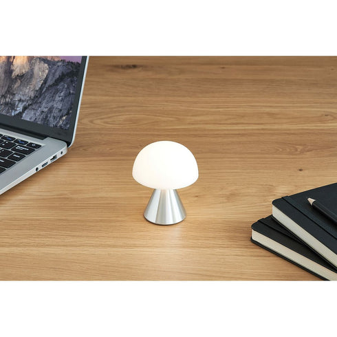 Lámpara de mesa Lexon Mina Batería recargable LED Plateado ABS