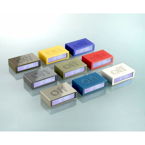 Reloj Despertador Lexon Reversible Azul ABS