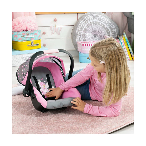 Silla para Muñecas Reig Deluxe Coche Gris Rosa
