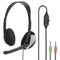 Auriculares con Micrófono Hama Essential HS 200 Negro Negro/Plateado