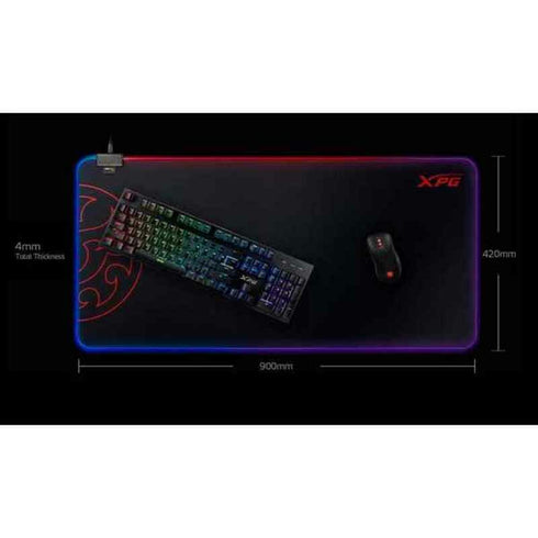 Alfombrilla Gaming con Iluminación LED RGB XPG 75260017 Negro Cordura