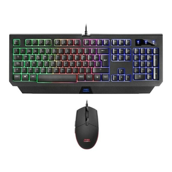 Teclado y Ratón Gaming Mars Gaming MCP100ES RGB USB Qwerty Español