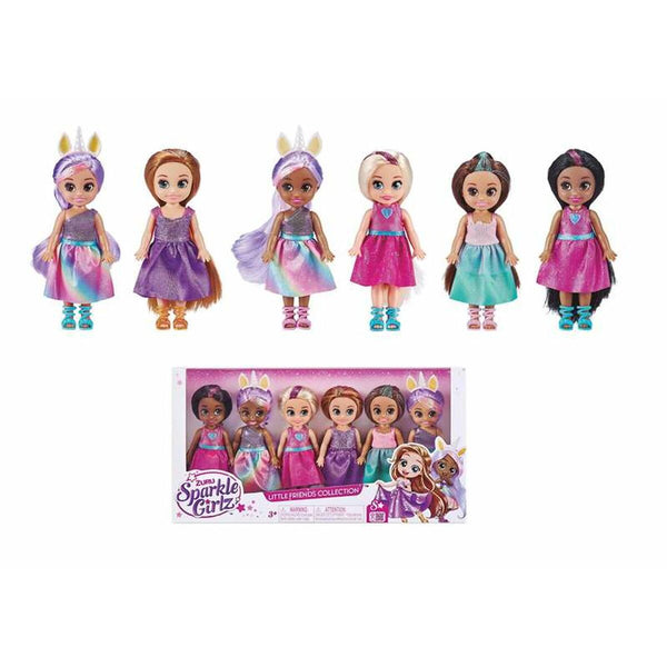 Set Muñecas Sparkle Girlz 6 Piezas 12 cm Princesa