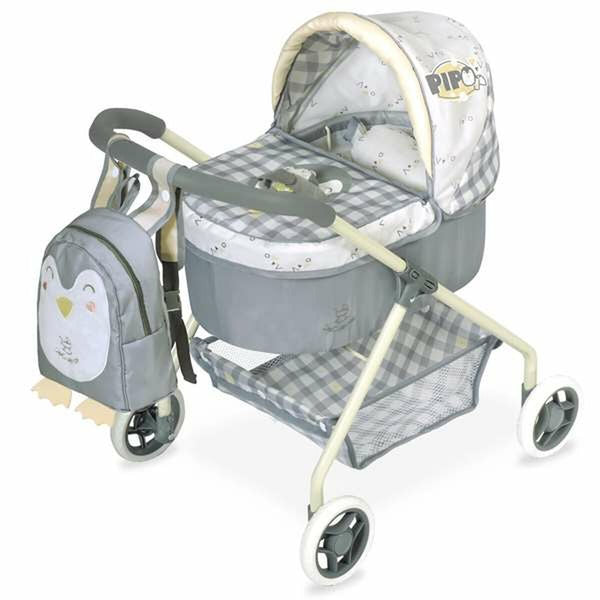 Carrito para Muñecas Decuevas Pipo Penguin Peluche 35 x 50 x 56 cm
