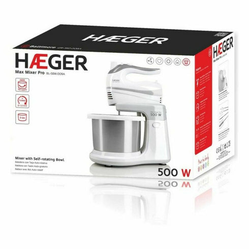 Batidora-Amasadora con Bol Haeger BL-5BW.009A MAX MIXER PRO 3 L 500 W