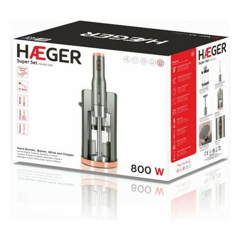 Batidora de Mano Haeger Super Set Gris 800 W