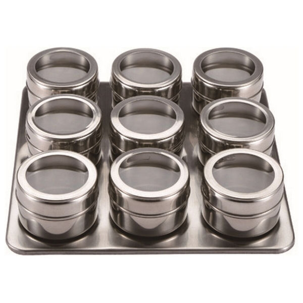 Set de Especieros Magnéticos Masterpro Q2475 50 g (10 Unidades) 23 x 23 x 5 cm (10 pcs)