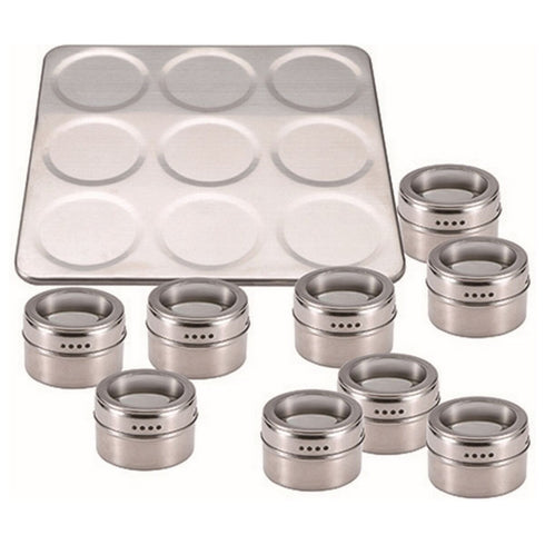 Set de Especieros Magnéticos Masterpro Q2475 50 g (10 Unidades) 23 x 23 x 5 cm (10 pcs)