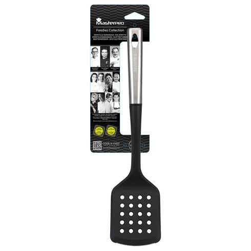 Espumadera Masterpro Negro Nailon Acero Inoxidable (39,2 x 8,8 cm)