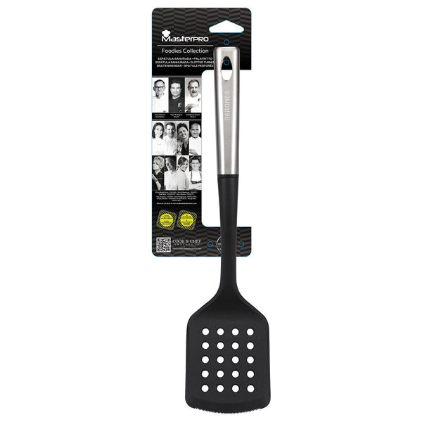 Espumadera Masterpro Negro Nailon Acero Inoxidable (39,2 x 8,8 cm)