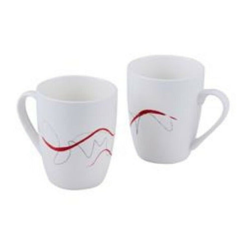 Juego de Tazas Pierre Cardin Crayon Ondas Porcelana Blanco (2 uds)