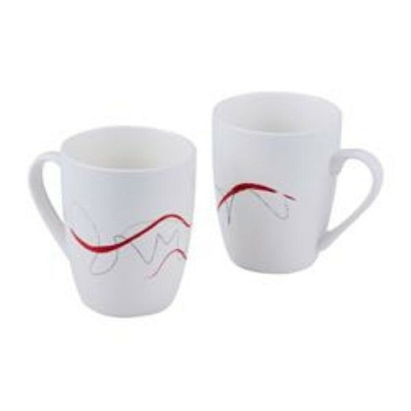 Juego de Tazas Pierre Cardin Crayon Ondas Porcelana Blanco (2 uds)