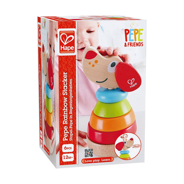 Juego de Madera Hape Pepe Rainbow Stacker