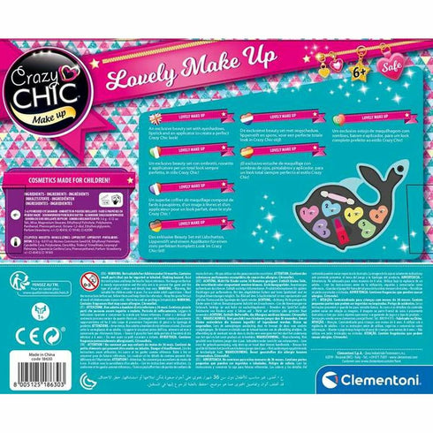 Set de Maquillaje Clementoni Lovely Make Up Delfín (27 x 22 x 5 cm)