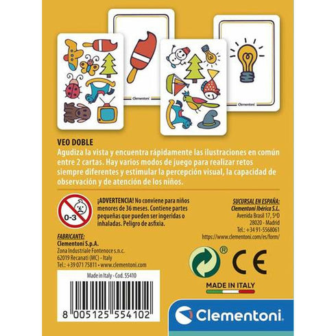 Juego Educativo Clementoni Veo Doble 8,5 x 14,5 x 3 cm