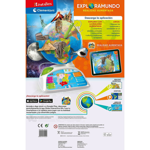 Globo Terráqueo Interactivo Clementoni 35 x 40 x 29 cm