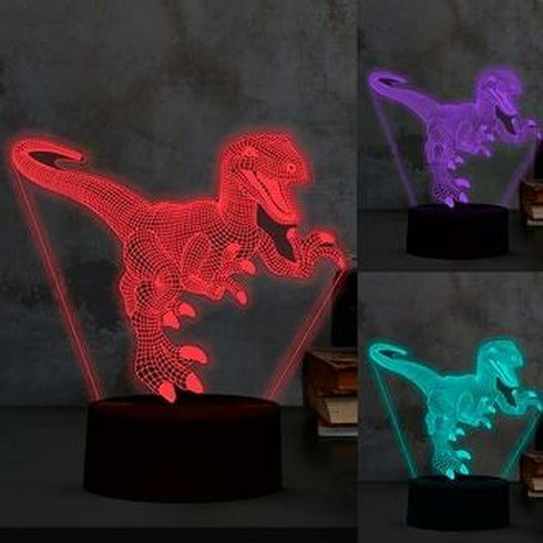Lámpara de LED iTotal 3D Dinosaurio Plástico 20 x 15 x 5 cm